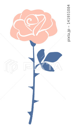 一輪の薔薇のイラスト 一輪の薔薇のイラスト 141931084