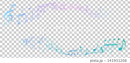Frame illustration of musical score with a colorful perspective Staff background illustration Frame illustration of musical score with a colorful perspective Staff background illustration 141931208
