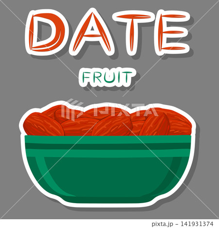 Illustration on theme different types of date fruit for healthy life 141931374