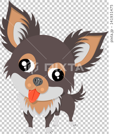 一幅吉娃娃犬看著鏡頭的插圖。 一幅吉娃娃犬看著鏡頭的插圖。 141931475