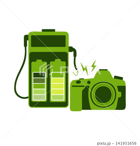 Digital camera with battery charger station for World Photography Day Digital camera with battery charger station for World Photography Day 141931656