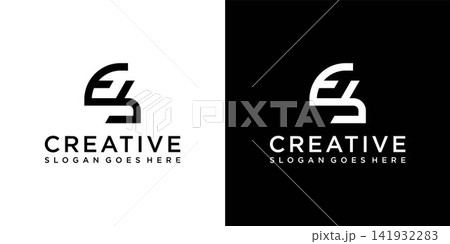EB or BE initial letter logo design vector EB or BE initial letter logo design vector 141932283