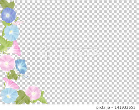 Morning glory, blue-pink vertical frame Morning glory, blue-pink vertical frame 141932653