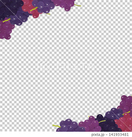 Realistic grape transparent frame Realistic grape transparent frame 141933481