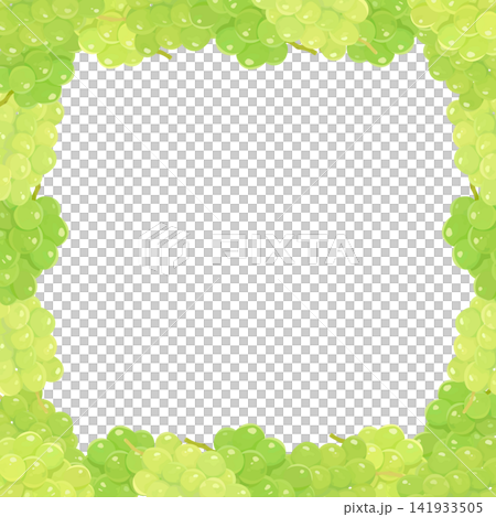 逼真麝香葡萄透明邊框 3_Square 141933505