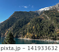 Snow Mountain And Deep Blue Water Of Long Lake In Jiuzhaigou National Park 141933632