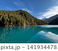 Turquoise Blue Water And Forest Reflection In Tiger Lake Jiuzhaigou National Park 141934478