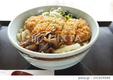 郷土料理尾瀬名水うどん カツのせだしうどん 郷土料理尾瀬名水うどん カツのせだしうどん 141934999