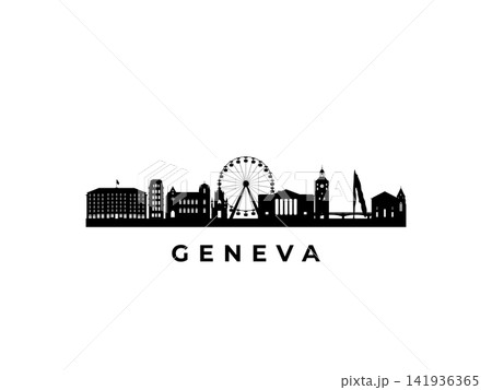 Vector Geneva skyline 141936365