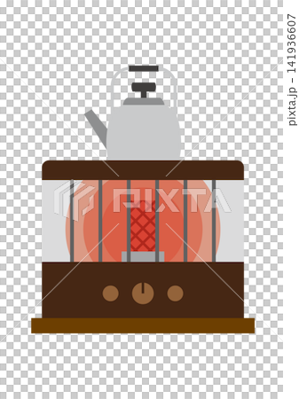 昭和レトロな石油ストーブとやかんのイラスト 昭和レトロな石油ストーブとやかんのイラスト 141936607