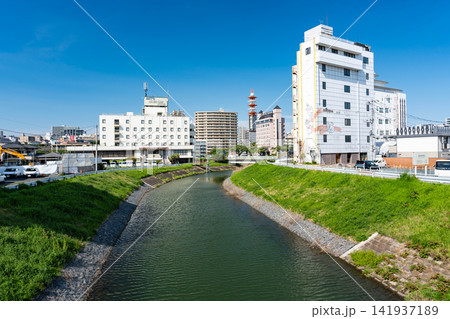 水戸リバーサイドホテルと逆川 茨城県水戸市中央 水戸リバーサイドホテルと逆川 茨城県水戸市中央 141937189
