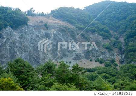 大西山の崩落跡(長野県下伊那郡大鹿村) 大西山の崩落跡(長野県下伊那郡大鹿村) 141938515