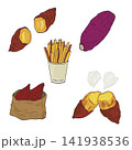 いろいろな焼き芋 141938536