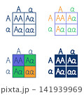 Punnett square icon set 141939969