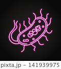 Bacteria neon icon 141939975