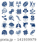 Biology glyph icon set 141939979