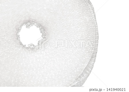 Roll white bubble cellophane film packaging air bubbles close-up background isolated material object Roll white bubble cellophane film packaging air bubbles close-up background isolated material object 141940021
