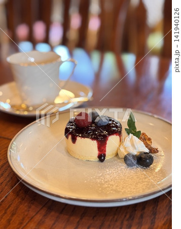 ブルーベリーのムースケーキ 141940126