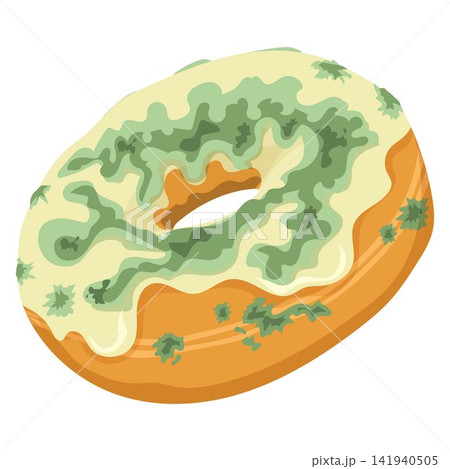 Moldy donut dessert vector isolated Moldy donut dessert vector isolated 141940505