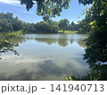ニュージャージー州ハッケンサック・ジョンソンパークから望む川と対岸の風景 141940713