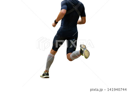 Dynamic running athlete Dynamic running athlete 141940744