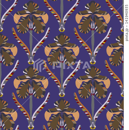 seamless pattern with stylized branches seamless pattern with stylized branches 141940935