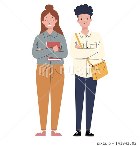 Happy Students Standing Together 141942302