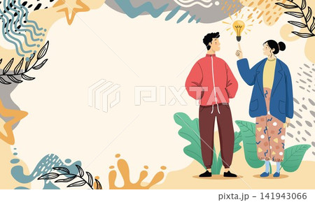 Creative Collaboration Idea Discussion Business Illustration Template Creative Collaboration Idea Discussion Business Illustration Template 141943066