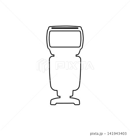 camera flash icon outline photography equipment speedlight accessory for professional dslr camera isolated illustration camera flash icon outline photography equipment speedlight accessory for professional dslr camera isolated illustration 141943403