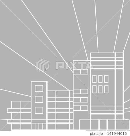 Background with linear building. Card real estate company. Background with linear building. Card real estate company. 141944016