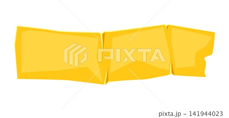 Adhesive tape yellow piece. Crumpled duct scotch tape for photo collage. Adhesive tape yellow piece. Crumpled duct scotch tape for photo collage. 141944023
