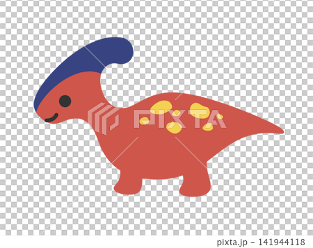 かわいいパラサウロロフスのイラスト素材 かわいいパラサウロロフスのイラスト素材 141944118