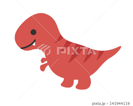 かわいいティラノサウルスのイラスト素材 かわいいティラノサウルスのイラスト素材 141944119
