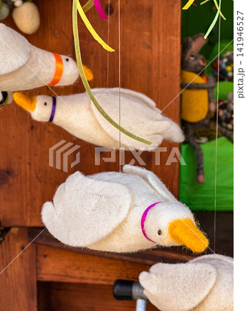 Handmade Felt Goose Hanging Ornament for Easter Decoration Handmade Felt Goose Hanging Ornament for Easter Decoration 141946527