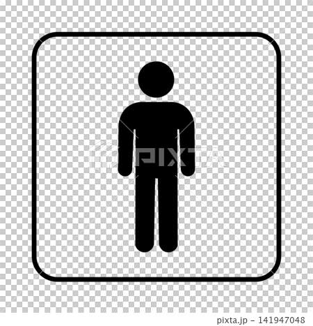男性トイレを表す施設案内のピクトグラム 141947048