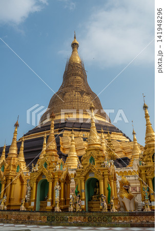 The Shwedagon pagoda in Yangon, Myanmar during repair. The Shwedagon Pagoda in Yangon, Myanmar, undergoes routine major renovations and complete re-gilding every five years. The Shwedagon pagoda in Yangon, Myanmar during repair. The Shwedagon Pagoda in Yangon, Myanmar, undergoes routine major renovations and complete re-gilding every five years. 141948296