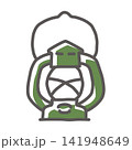 ランタンのアイコン3　グリーン 141948649