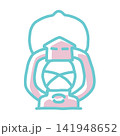 ランタンのアイコン3　ピンク 141948652