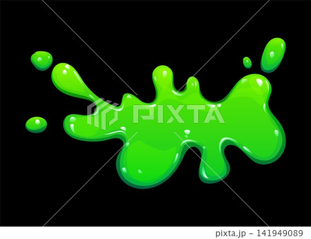 Cartoon green slime blob melting splash of toxic gooey drips of vomit sludge. Green slime blob or booger mucus and sticky oozy or acid ooze goo with radioactive liquid melt drips of zombie snot Cartoon green slime blob melting splash of toxic gooey drips of vomit sludge. Green slime blob or booger mucus and sticky oozy or acid ooze goo with radioactive liquid melt drips of zombie snot 141949089