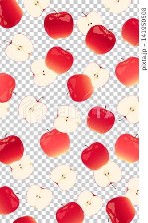 Realistic red apple pattern background_vertical Realistic red apple pattern background_vertical 141950508