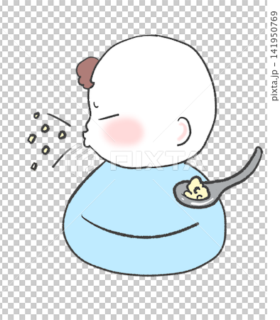 嫌だとご飯を吐き出してしまう赤ちゃん 嫌だとご飯を吐き出してしまう赤ちゃん 141950769