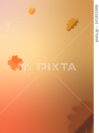 Autumn Background Vertical Banner Template with Fallen Leaves and Copy Space Autumn Background Vertical Banner Template with Fallen Leaves and Copy Space 141951006