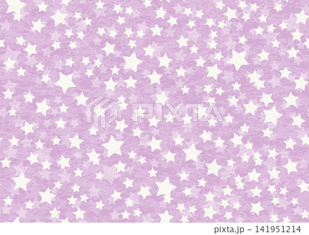 大人可愛い星柄シームレスパターン背景素材　Lilac Dream 141951214