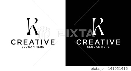 KR or RK initial letter logo design vector. KR or RK initial letter logo design vector. 141951416