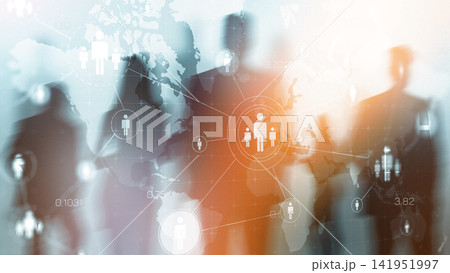 Business chart showing stock exchange trading with people silhouettes and global connections Business chart showing stock exchange trading with people silhouettes and global connections 141951997