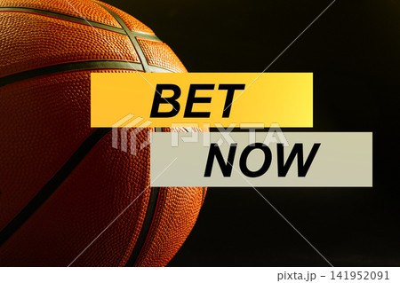 Basketball and betting promotion with a call to action in a sports setting Basketball and betting promotion with a call to action in a sports setting 141952091