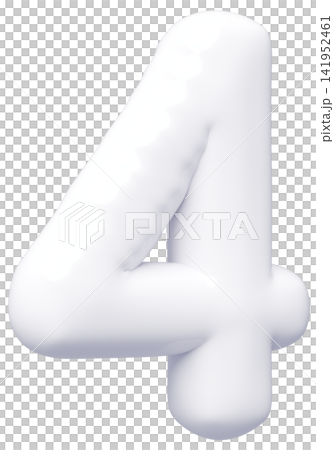 3D画像_風船_4_白 141952461