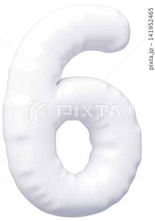 3D画像_風船_6_白 3D画像_風船_6_白 141952465