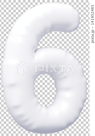 3D画像_風船_6_白 3D画像_風船_6_白 141952465