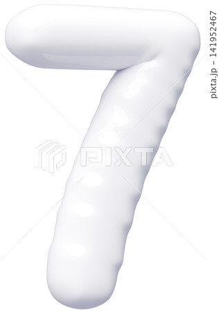 3D画像_風船_7_白 3D画像_風船_7_白 141952467